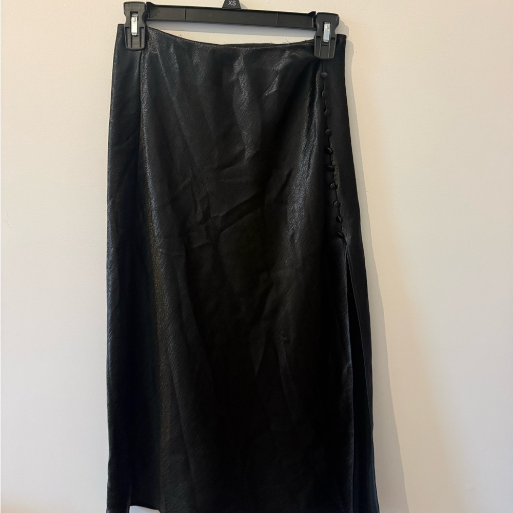 Victoria Secret Slip Skirt with Slit and Button Detail Size Small
